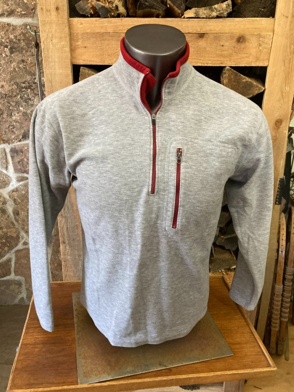 Eastern Mountain Sports EMS 1/4 quarter zip mens medium M thermo base layer wick